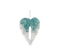 Ice Blue Christmas Tree Decorations, Various Hanging Decorations, Tinsel, Tree Topper and Baubles (Angel Wings)