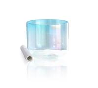 Ice-blue Halo Alchemy Bowl, Transparent Crystal Bowl Singing Bowl, 6-7-inch Professional-grade Meditation Instrument, Adult Stress Relief Tool, Equipped With Tapping Stic,6-inch