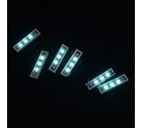 Ice Blue USB LED Spot Light compatible with Lego MOC Building Models | Ice Blue LED Lights,one power unit supports six lamps,USB plug-and-play,compatible with all building brick MOC models