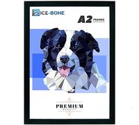 ICE-BONE A2 Picture Frame 59.4x42CM Posters & Pictures, Large A2 Frame With Strong & Clear Plexiglass Sheet, This Elegant Photo Frame is perfect for Large Pictures (Black)