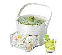 Ice Bowl Mould - Practical Cube Ice Mould Kit | Portable Cool Cube Maker with Lid, Press Design Ice Preparation Tool, Moulded Ice Mould for Kitchen Camping Picnic Daily Life