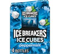 ICE BREAKERS ICE CUBES Chewing Gum, Sugar Free Peppermint, 40 pieces (Pack of 4)