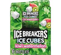 ICE BREAKERS ICE CUBES Kiwi Watermelon Flavored Sugar Free Chewing Gum, Made with Xylitol, 40 Piece Container (6 ct)