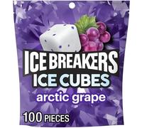 ICE BREAKERS Ice Cubes Sugar Free Gum, Arctic Grape, 100 Piece