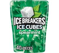 ICE BREAKERS Ice Cubes Sugar Free Gum, Spearmint, 40 Piece