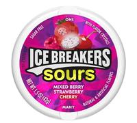 Ice Breakers Sours Mixed Berry Mints Sugar Free 42G