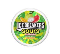 Ice Breakers Sours, Sugar Free Mints, Watermelon, Green Apple, and Tangerine 42 g