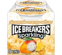 ICE BREAKERS Sparkling Pineapple Mango Seltzer Sugar Free Mint Tins 1.5oz (Pack of 8)