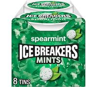 ICE BREAKERS Sugar Free Mints, Spearmint, 1.5 Ounce (Pack of 8)