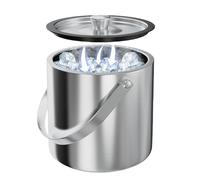 Ice Bucket - 7.01x6.69 inch double wall stainless steel ice bucket with lid | 3L LARGE SEMPLE SEMPLE WINE BOTTLE FOR THE CITY FOR OUTDOOR PART OF THE BAR COCKTAIL