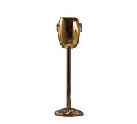 Ice Bucket and Ice Bucket Stand Set, Stainless Steel Standing Ice Bucket Ice Cube Container, Wine Bucket Champagne Ice Bucket for Wine Beer KTV Club Bar BBQ Party Wedding, Golden Beverage Tub