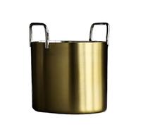 Ice Bucket Brushed Matte Gold Stainless Steel Ice Bucket with Comfortable Carry Handle Insulated Great for Home Bar, Chilling Beer Champagne Beverage Ice Tub