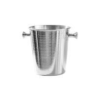 Ice Bucket Creative Hammer Pattern Stainless Steel Ice Bucket with Handle Home Party Decoration Drinks Bucket(Silver,Large)