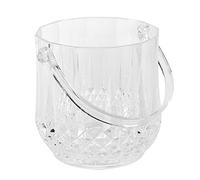 Ice Bucket for Cocktail Bar, Household Clear Acrylic Container Pattern Ice Bucket with Handle, Bar Supplies for Freezer Crystal Ice Container, 12x12x12.5cm