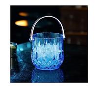 Ice Bucket Ice Bucket Color Acrylic Champagne Bucket Storage Ice Cubes Bucket Home Bar Small Ice Bucket Suitable for 1 Bottle of Wine Champagne or Beer Ice Holder(Blue)