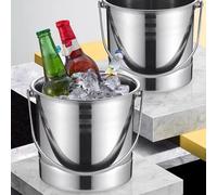 Ice Bucket,Ice Buckets for Parties,Stainless Steel Insulated Ice Bucket with Filter Plate,1L Champagne Wine Buckets,Beer Cooler,Drinks Cooler,for Home Bar,Restaurant,BBQ,Parties,Clubs
