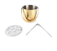 Ice Bucket, Ice Buckets for Parties Thickened Ice Buckets for Parties with Lid Stainless Steel Ice Bucket for Cocktail Bar for Wine, Champagne, Cocktails, Beer (Gold)