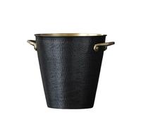 Ice Bucket Light Luxury Brass Ice Bucket with Handle Home Wine Barrel Cabinet Ornaments Insulated Ice Bucket(Small)