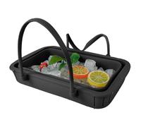 Ice Bucket - Silicone Foldable Ice Cooler with Lid for Party Use, Compact Carry, Sturdy Non Slip Base, Easy Clean, Perfect for Camping, Fishing, Outdoor Gatherings, Pool, BBQ Events