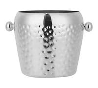 Ice Bucket Stainless Steel Ice Bucket, 1/2L Portable Ice Buckets with Clip ＆ Side Handle, Hammer Point Design Icy Cold Drinks Container Durable