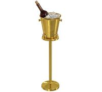 Ice Bucket with Stand, 5L 201 Stainless Steel Champagne Cooler Chiller