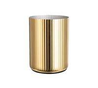 Ice Buckets Thickened Stainless Steel Straight Grain Ice Bucket Double Champagne Bucket Red Wine Chilled Bar Double Insulation Bucket Storage Bucket Ice Bucket Wine Bucket(Gold)