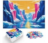 Ice Cave Iceland Minimalist Art Paper Jigsaw 1000pcs (70x50cm) Adult Puzzle | For cold evenings at home, this adult jigsaw puzzle with 1000 pieces offers a longer activity for the holidays.