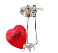 Ice Claw with Serrated Wreath, Fold-Up, for All Poles & Forearm Crutches (16-25 mm), Best Possible Hold on Ice & Snow, Easy to Assemble, + Olanmarp Heart Hand Warmer (1 Piece Ice Claw with Heart)