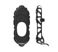 Ice Claws for Shoes, Boots for Hiking, Snow Grip Iron with 30 Stainless Steel Slide Studs for Men and Women in Winter, Ideal for Outdoor Activities, Walks and Jogging (Black M, 10.2 x 25.2 cm)