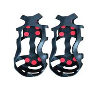 Ice Claws Silicone Shoe Spikes Traction Cleats for Snow and Ice Non-Slip Spikes for Hiking Mountaineering Ice Fishing Portable Snow Chains for Shoes Boots Black Winter Equipment 1 P