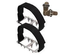 Ice Cleats,2-Piece Anti-Slip Crampons for Hiking Boots Women - Adjustable Grippers Outdoor Equipment for Adults Adventurer Elderly Hiking Walking Climbing Fishing Jogging