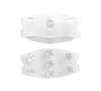 Ice Cleats Boots - Seven Tooth Translucent, Winter Traction Gripper | Anti Slip Snow Ice Spiked Attachment, Durable Outdoor Footwear Accessory for Hiking Fishing Walking Mountaineering Commuting