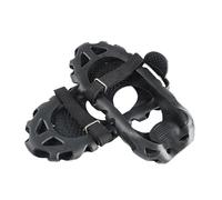 Ice Cleats for Boots - 30 Teeth Non-Slip Crampons with Snow Gaiters and Adjustable Straps | Stainless Steel Traction Nails for Hiking, Ice Roads and Walks