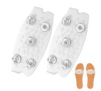 Ice Cleats For Shoes And Boots - Duaal Pack Adjustable Crampon Spikes, Winter Walking Gripper Chains, Anti Slip Traction Aids For Frozenn Terrain, Snow Climbing Equipment For Men Women