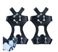 Ice Cleats for Shoes, Non-Slip Traction with 10 Spikes, Secures Snow When Working Outdoors, Hiking and Morning Walks, These Spikes Provide Stability