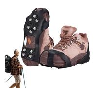 Ice Cleats - Ice Snow Non-Slip 10-Teeth Spikes | Footwear Traction Grips Winter Walking Crampon for Women Men Fishing Climbing Backpacking Mountaineering Rock Climbing