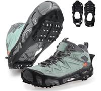 Ice Cleats Snow Traction Cleats, Crampon for Shoes and Boots Ice Snow Grips Walking on Snow and Ice Non-Slip Overshoe Rubber Anti Slip Grippers Slip-on Stretch Footwear