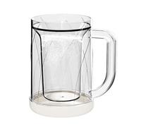 Ice Coffee Mug - Beer Mug, Double Wall Transparent Beer Mugs, Interlayer Ice Cup Beer Cups, Double Wall Freezer Beer Cups With Po