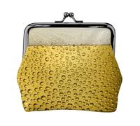 Ice Cold Beer Design, PU Leather Coin Purse, Small Wallets, Change Pouch with Kiss Lock Clasp Buckle, Change Purse