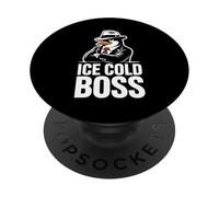 Ice Cold Boss Penguin Mafia Funny Humor PopSockets Adhesive PopGrip