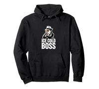 Ice Cold Boss Penguin Mafia Funny Humor Pullover Hoodie