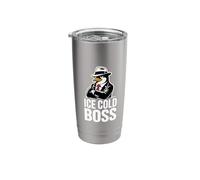 Ice Cold Boss Penguin Mafia Funny Humor Stainless Steel Insulated Tumbler