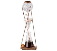 Ice Cold Brew Dripper Coffee Maker, 500ml DIY Ice Coffee Brew Tower, with Stainless Steel Stand, Adjustable Speed Dripper, Glass Coffee Pot, Makes 6-8 Cups Coffee