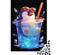 Ice Cold Penguin Drink 1000-Piece Jigsaw Puzzle for Adults, 70x50cm/1000pcs; White Cardboard with Reduced Dust; for Calm Concentration at Home