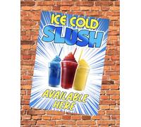 Ice Cold Slush Slushie Drinks Advertising Wall Art Poster size A1 841mm x 594mm