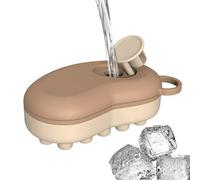Ice Compress Head Massage Comb, Silicone Ice Compress Scalp Massager, Cooling Head Massager, Soft Silicone Bristles, 12.5x7.4x2.4cm, for Wet and Dry Hair