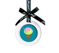 Ice Cono Gelato Outline Sweet Ornament Charm Aromatherapy Pendant Charm