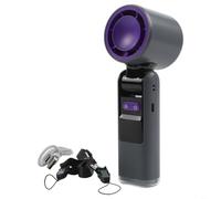 Ice Cool Fan for mini USB Powered Portable Handheld With 100 Turbo Settings Digital Display Compact Design ABS Material Multiple Colors For Outdoor Camping Travel Home(Is black)