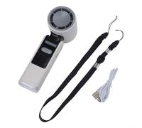 Ice Cool Fan for mini USB Powered Portable Handheld With 100 Turbo Settings Digital Display Compact Design ABS Material Multiple Colors For Outdoor Camping Travel Home(White)
