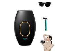 Ice-Cooling IPL Hair Removal Device, Laser Hair Removal Alternative, with Razor and Goggles, Laser Hair Removal Device for Women and Men, Face, Bikini Line and Body (Black)